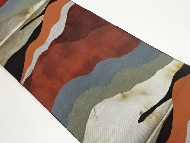 JAPANESE FUKURO OBI / WOVEN MICHINAGADORI / BY HATTORI ORIMONO